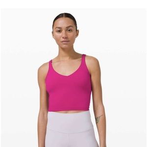Lulu pink align tank top